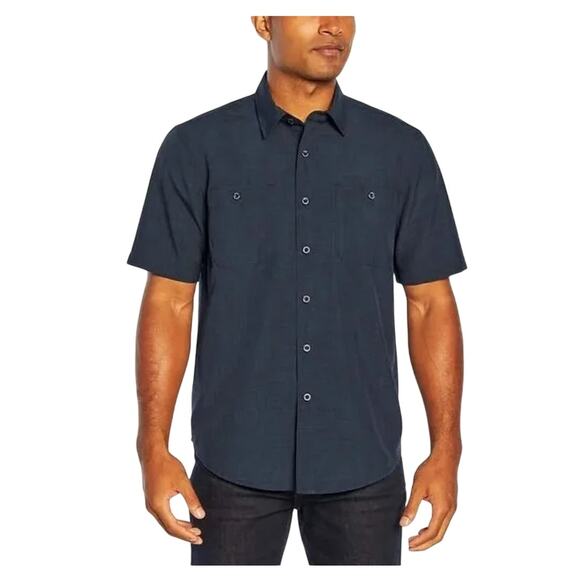 Orvis Short Sleeve Woven Shirt With UV Protection, Blue, Size XL - Picture 2 of 8